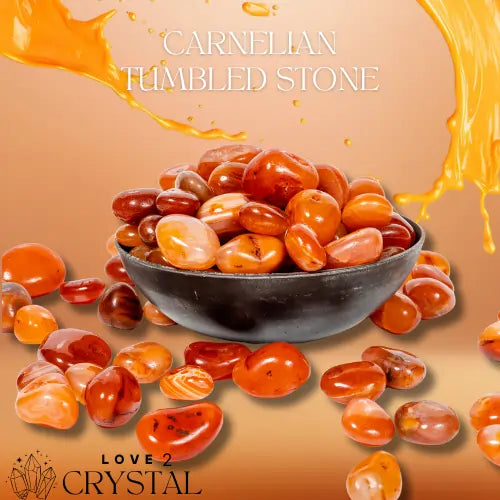 Carnelian tumble For Creativity & Inspiration