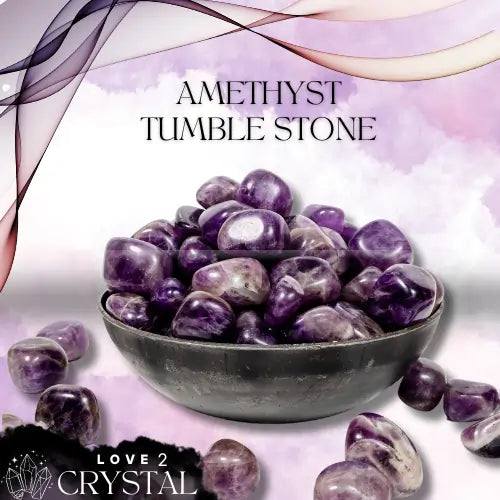 Amethyst Tumble Stone Pack of 5 (Clarity & Mental Focus)