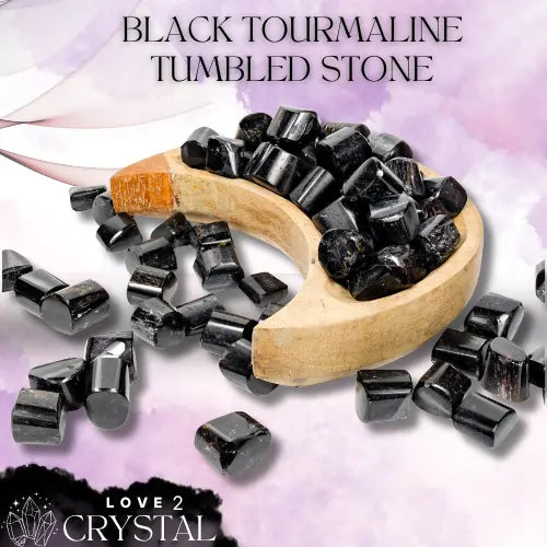 Black Tourmaline tumbled Stone Ward off negative energy and enhance well-being