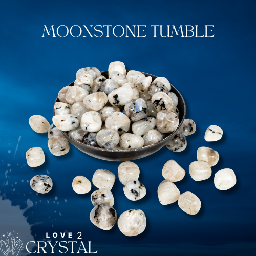 Rainbow Moonstone Tumble Stone (Calming & Stress Reduction)