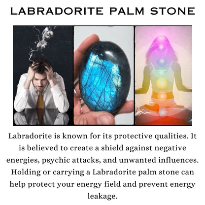 Labradorite Crystal Palm Stone (Energy & Vitality)