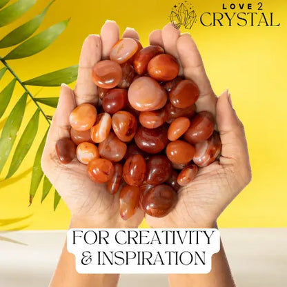 Carnelian tumble For Creativity & Inspiration