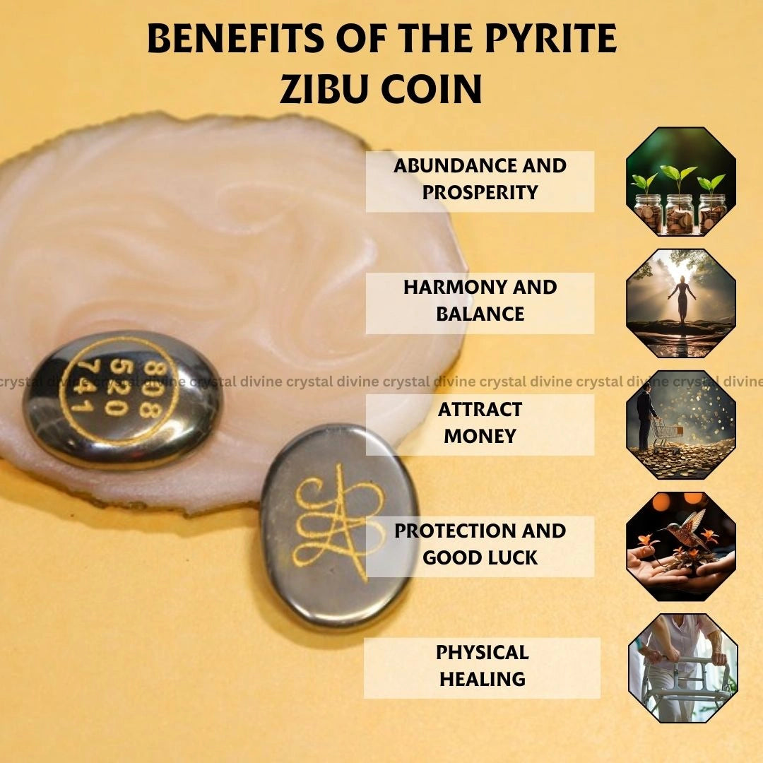 Pyrite Crystal Zibu Coin (Money Attraction)