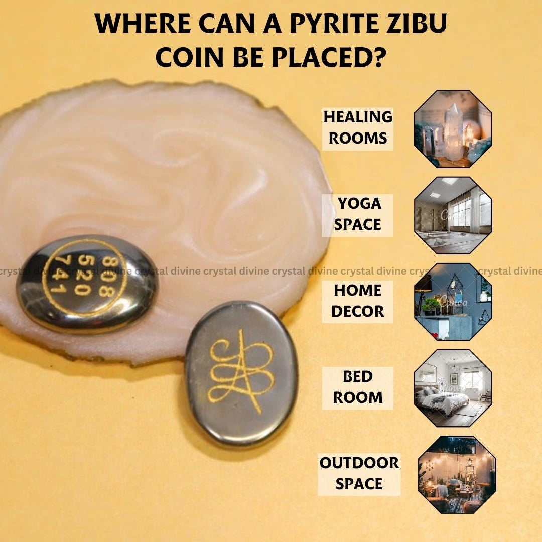 Pyrite Crystal Zibu Coin (Money Attraction)