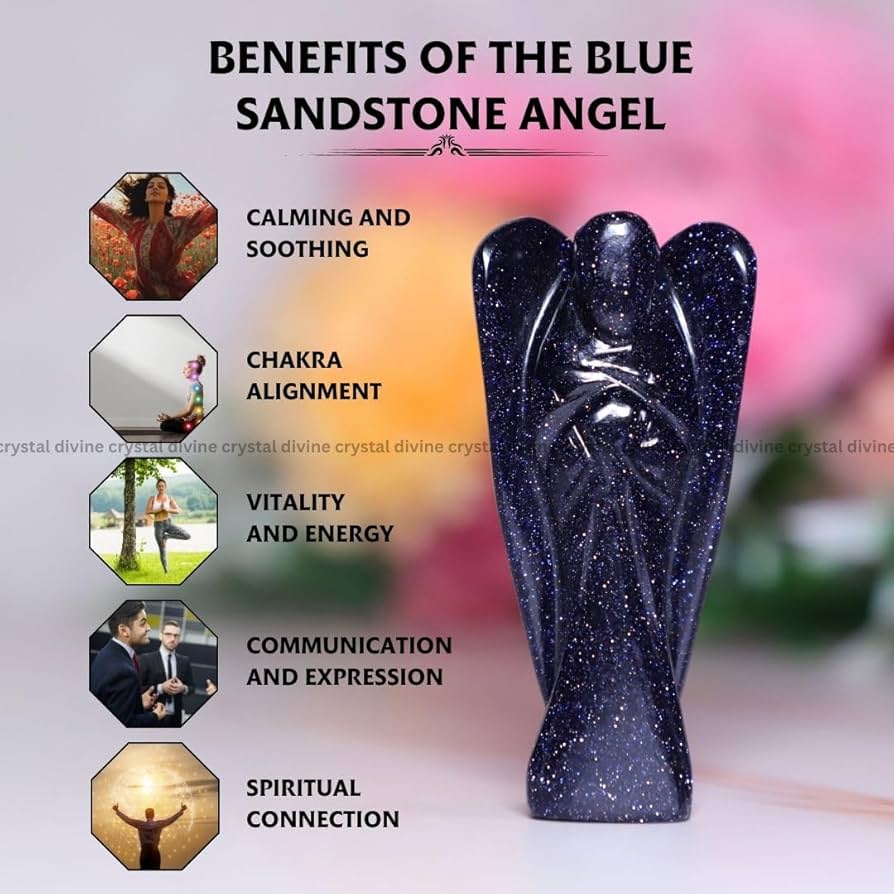 Blue Sandstone Crystal Angel (Communication & Clarity)