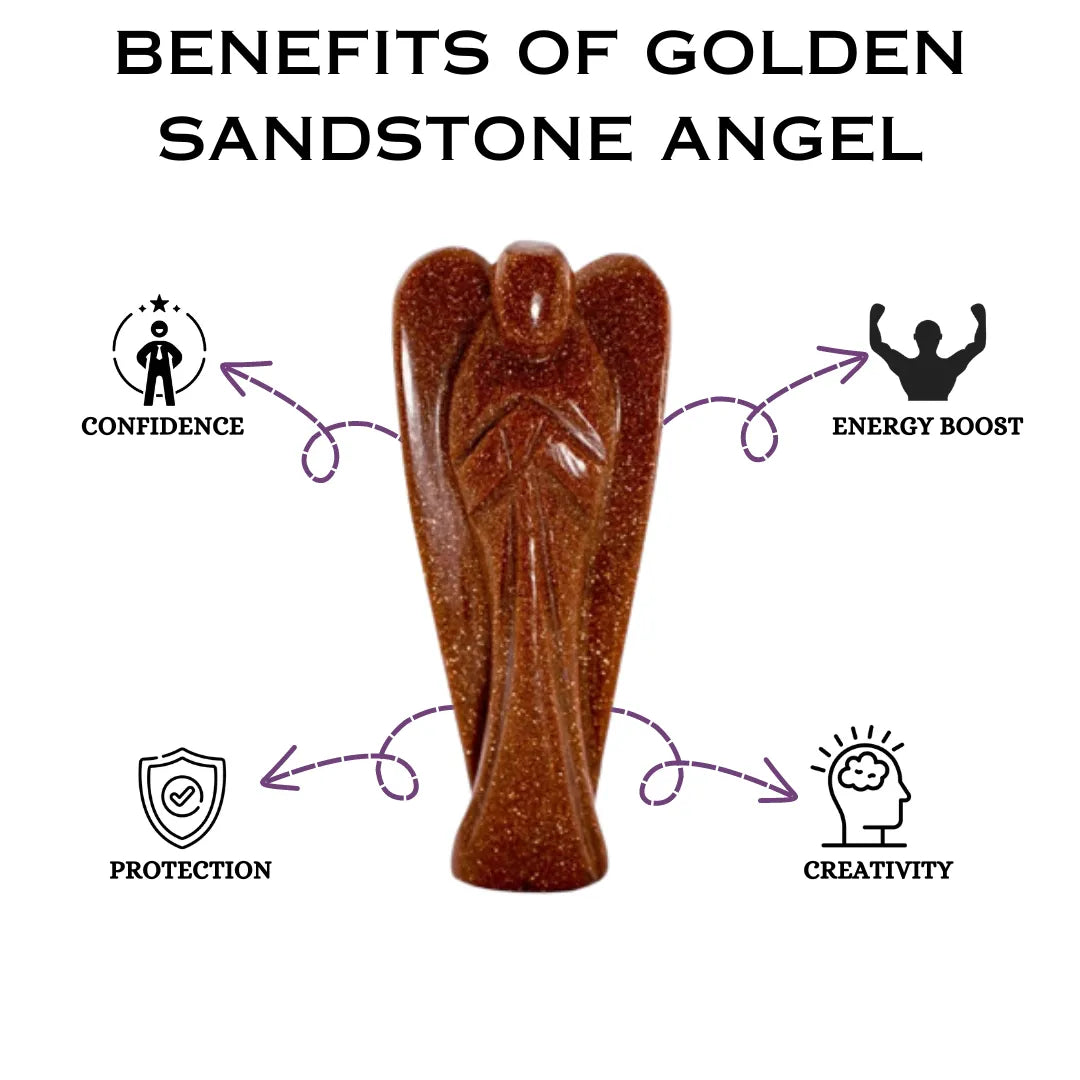 Golden Sandstone Crystal Angel (Vitality & Physical Well-being)