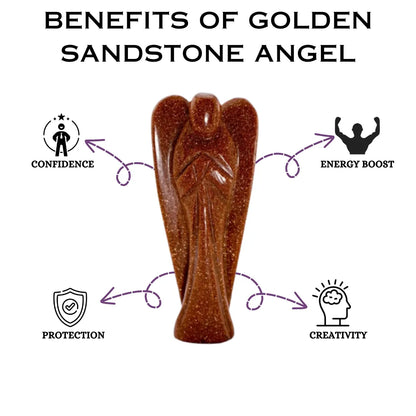 Golden Sandstone Crystal Angel (Vitality & Physical Well-being)