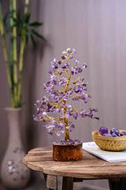 Amethyst & Clear Quartz Crystal Tree (Calming & Stress-Relief)