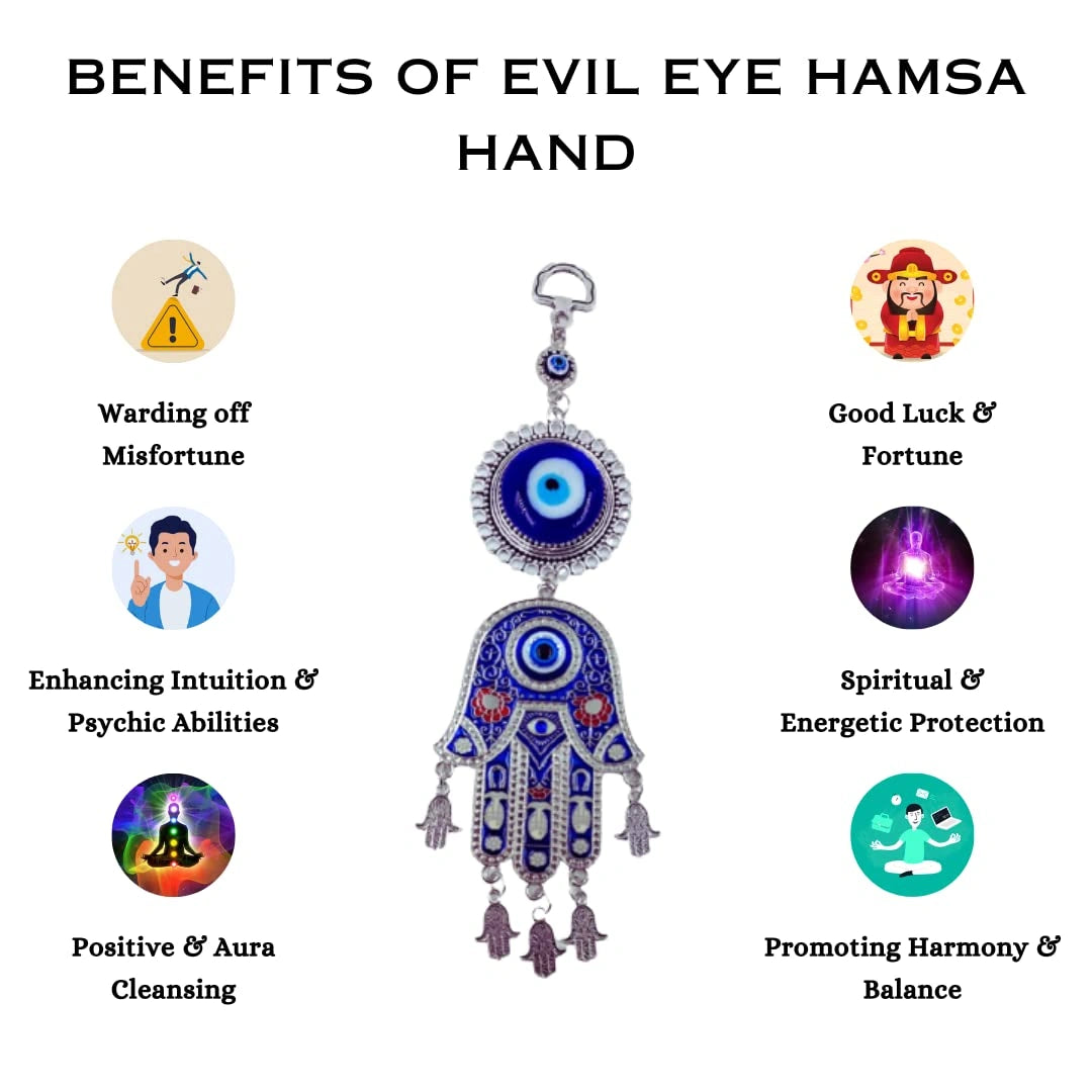 Evil Eye Hamsa Hand Hanger (Grounding & Protection)